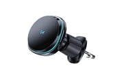 Mobile - Adapters & Chargers - Wozinsky WCT5-Q6S2Y Car Holder with Qi/MagSafe 15W Inductive Charger for Ventilation Grill with Fan - Black - 5907769372513
