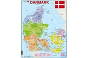 Pusselspel - Larsen Puzzles Puzzle Denmark Political - 70 pieces Maxi (36.5x28.5cm) Golv - A6