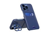 Mobile - Covers & Cases - Hurtel Leather Stand Case for Samsung Galaxy S23 Ultra Cover Card Wallet with Stand Blue - 5907769353420