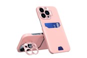 Mobile - Covers & Cases - Hurtel Leather Stand Case for Samsung Galaxy S23+ Card Wallet Cover with Stand Pink - 9145576274873