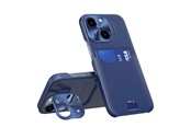 Mobile - Covers & Cases - Hurtel Leather Stand Case for iPhone 14 Plus Cover Card Wallet with Stand Blue - 9145576269688