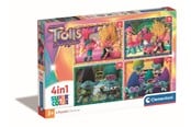 Pusselspel - Clementoni Puzzle Trolls 4in1 Golv - 21527