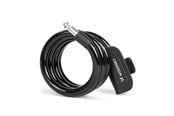 Cykeltillbehör - Wozinsky WPB-01R Portable Bike Lock with Anti-Theft Cable and 2 Keys for Electric Bikes and Motorcycles - Black - 5907769384776