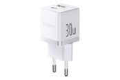 Mobile - Adapters & Chargers - Baseus Palm 30W USB-C USB-A Wall Charger - White - P1011160A213-00