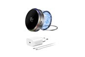 Mobile - Adapters & Chargers - 4smarts Qi2 25W MagSafe charger set with cooling RGB space grey - 541761
