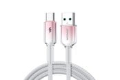 USB-kabel - Joyroom S-A42 Crystal-Clear Series 3A USB-A - USB-C cable 1.2m - white - S-A42_AC_W