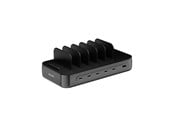 Mobile - Adapters & Chargers - 4smarts Charging station Team 100W 1x USB-A port 5x USB-C ports includes 6 cables black - 541805