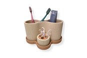 Decoration - Simiu SNOOVA - Toothbrush Holder With Storage - Marble/Beige - 5714255012040