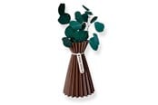 Decoration - Simiu SLOZENA - Pleated Vase - 18 cm - Wood Look - Mocha - 5714255012224