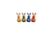 Decoration - Simiu LUNARI - Easter bunnies in mixed colors - 4pcs - 10 cm - 5714255012491