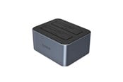 Hårddisk, tillbehör - ORICO 6626C3-C-V1 2-Drive Docking Station with Offline Clone Function 2.5"/3.5" SATA HDD/SSD - Gray - 6626C3-C-V1-EU-GY-BP