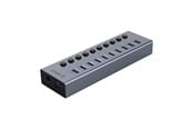 USB Hub - ORICO BT2U3-10AB Hub 10x USB-A 3.0 with switches - gray USB Hub - USB 3.0 - 10 porte - Grey - BT2U3-10AB-EU-GY-BP