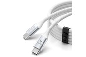USB-kabel - ORICO CDX 100W 5A Power Delivery USB-C - USB-C 1m Cable - White - CDX-100CC-WH-BP