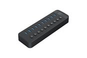 USB Hub - ORICO CT2U3-10AB 10x USB-A 3.0 Hub with Switches - Black USB Hub - USB 3.0 - 10 porte - Svart - CT2U3-10AB-EU-BK-BP