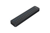 USB Hub - ORICO CT2U3-16AB 16x USB-A 3.0 Hub with Switches - Black USB Hub - USB 3.0 - 16 porte - Svart - CT2U3-16AB-EU-BK-BP