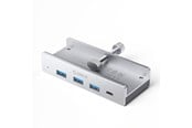 USB Hub - ORICO MH4PC Hub Clamp-Mounted USB-C / 3x USB-A 3.0 + 1x USB-C 3.0 - Silver USB Hub - USB 3.0 - 4 porte - Grey - MH4PC-10-SV-BP