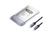 Hårddisk, tillbehör - ORICO TX25C3 2.5" HDD/SSD USB-C 5Gb/s Disk Drive - Transparent - TX25C3-GY-BP