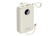 PowerBank - Dudao K14+ Powerbank 20000mAh 22.5W USB-C / USB-A / Built-in Lightning and USB-C Cables - White PowerBank - Vit - 20000 mAh - 6977196680023