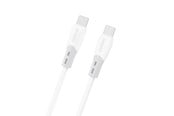 USB-kabel - Dudao L25SC 60W USB-C - USB-C Cable with Soft Silicone Braid 2m - White - 6976625336371