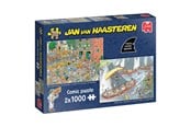 Pusselspel - Jumbo Jan van Haasteren Jigsaw Puzzle - The Cheese Market & Skutsjesilen - 2x1000 pcs. 2D Pussel - 1110100646