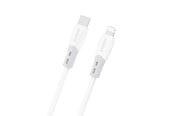 USB-kabel - Dudao L25SX 30W USB-C - Lightning Cable with Soft Silicone Braid 1m - White - 6976625336333