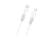 USB-kabel - Dudao L25SX 30W USB-C - Lightning Cable with Soft Silicone Braid 2m - White - 6976625336388
