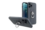 Mobile - Covers & Cases - Hurtel Ring Case Silicone Case with Finger Grip and Stand for Xiaomi Poco M4 Pro 5G Blue - 5907769340963