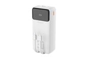 PowerBank - Dudao K15Max 30000mAh PD 22.5W Powerbank with USB-C and Lightning Cables - White PowerBank - Vit - 30000 mAh - 6977196682485
