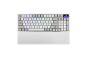 Tangentbord - ASUS ROG Azoth 96 HE - Gaming Tangentbord - Nordisk - Vit - 90MP040H-BKNA30