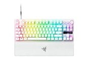 Tangentbord - Razer Huntsman V3 Pro TKL 8Khz - Analog Optical Gen-2 - Gaming Keyboard - Utan numpad - Engelska (US) - Vit - RZ03-05521000-R3M1