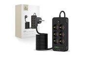 Mobile - Adapters & Chargers - Tech-Protect Power Strip  PC6X6 6 Sockets 240V + 3xUSB-A + 3xUSB-C 200cm - Black - 5906302310586