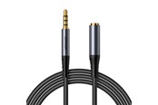 Ljudkabel - Joyroom stereo audio cable AUX 3.5 mm mini jack (male) - mini jack (female) 1.2 m black (SY-A09) - SY-A09 Black