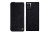 Mobile - Covers & Cases - Nillkin Qin Flip Case for Xiaomi Redmi Note 11T 5G / 11S 5G / 11 5G (China) / Poco M4 Pro 5G - Black - 6902048234932