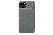Mobile - Covers & Cases - Nillkin Qin Cloth Pro Case Case for iPhone 14 Plus Camera Cover Holster Cover Flip Case Grey - 6902048249189