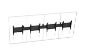 Väggfäste, AV-Möbel - Vision mounting kit - heavy-duty - for 4 LCD displays - portrait - black - Max 120 kg - recommended for 55" - VFM-MNU/P4X55