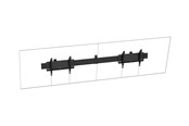 Väggfäste, AV-Möbel - Vision mounting kit - heavy-duty - for 2 LCD displays - landscape - black - Max 120 kg - recommended for 75" - VFM-MNU/L2X75