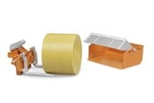 Leksaksbil - Bruder Accessories: Tractor loading box forks+1round bale - BR2353