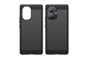 Mobile - Covers & Cases - Hurtel Carbon Case for Realme 10 Pro+ Flexible Silicone Carbon Cover Black - 5907769351990