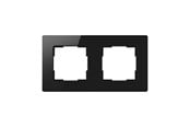 Smarta Hem - Avatto 2 Socket TS20 Light Switch Frame - Black - TS20-Frame-B2