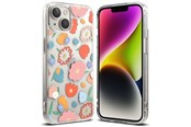 Mobile - Covers & Cases - Ringke  Fusion Design Armored Case Cover with Gel Frame iPhone 14 Plus Transparent (Floral) (FD637E31) - 8809881265544