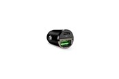 Mobile - Adapters & Chargers - Puro Mini 30W Power Delivery USB-C USB-A Car Charger - Black - FCMCHUSBAC30WBLK