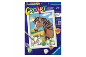 Kreativa spel - Ravensburger CreArt Paint by Numbers - Horse and Kitty - 12023056 4