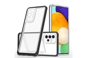Mobile - Covers & Cases - Hurtel Clear 3in1 Case for Samsung Galaxy A73 Frame Cover Gel Black - 5907769339684