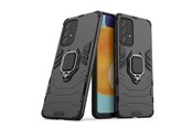 Mobile - Covers & Cases - Hurtel Ring Armor Tough Hybrid Case Cover + Magnetic Holder for Samsung Galaxy A73 Black - 5907769339950