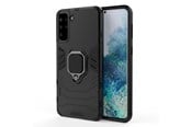 Mobile - Covers & Cases - Hurtel Ring Armor Tough Hybrid Case Cover + Magnetic Holder for Samsung Galaxy S22 + (S22 Plus) Black - 5907769339967