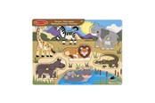 Pusselspel - Melissa & Doug Wooden Peg Puzzle Safari Trä - 9054/51200