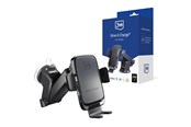 Andra mobiltillbehör - 3mk Drive & Charge car phone holder for grille/window/cockpit with inductive charger - black - 5903108487139