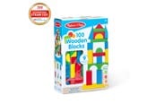 Byggset - Melissa & Doug Wooden Blocks 100pcs - 6073056