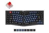 Tangentbord - Keychron V10 - keyboard - QMK custom alice layout fully assembled knob mechanical - 75% - QWERTY - Nordic - frosted black Input Device - Tangentbord - Nordisk - Blå - V10-C3-BO