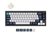 Tangentbord - Keychron Q2 Max - keyboard - QMK/VIA custom mechanical ISO layout collection - 65% - QWERTY - Nordic - carbon black Input Device - Tangentbord - Nordisk - Vit - Q2M-M4-BO